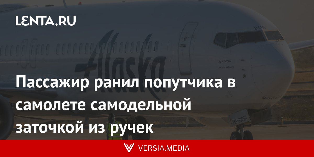 Пассажир ранил попутчика в самолете самодельной заточкой из ручек