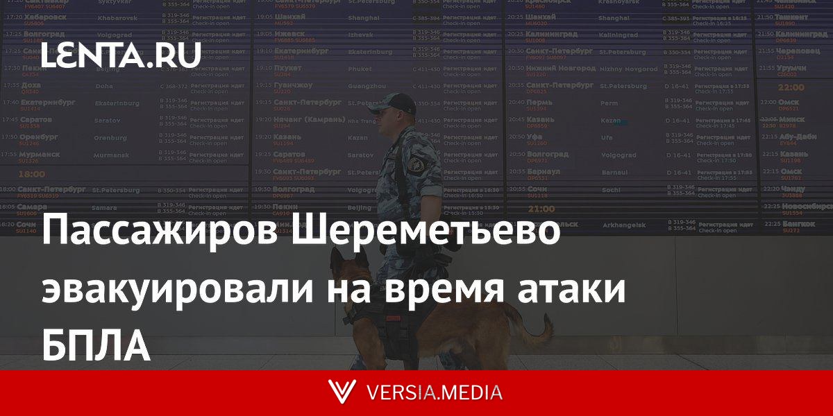 Пассажиров Шереметьево эвакуировали на время атаки БПЛА