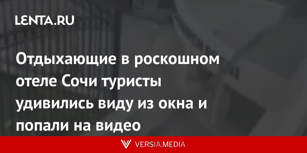 Отдыхающие в роскошном отеле Сочи туристы удивились виду из окна и попали на видео