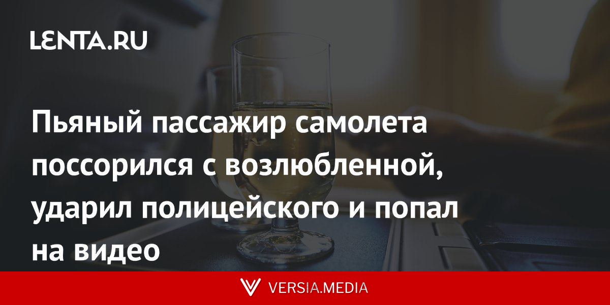 Пьяный пассажир самолета поссорился с возлюбленной, ударил полицейского и попал на видео